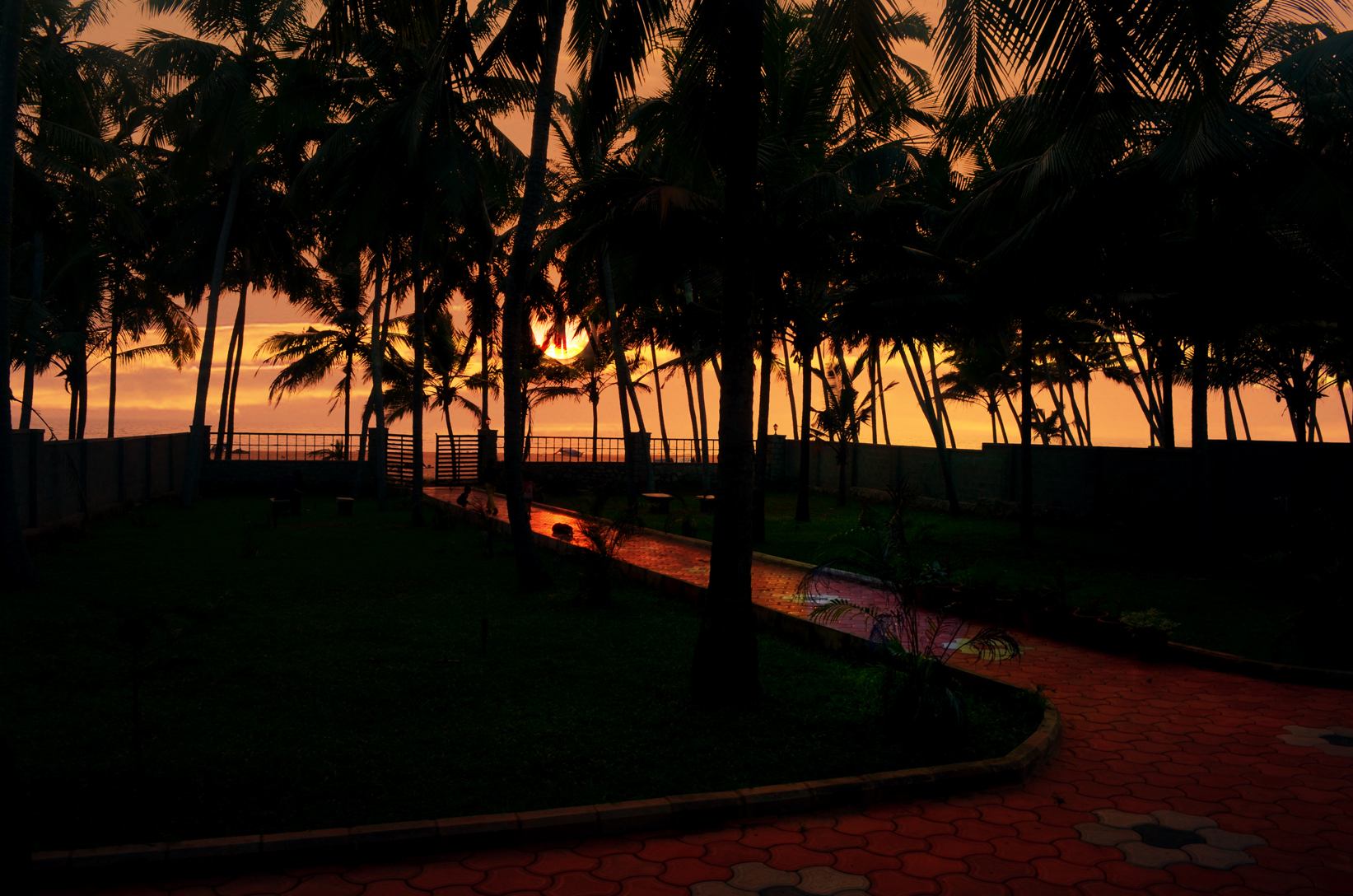 Sun setting at Beach House